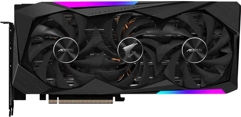 Видеокарта Gigabyte PCI-E 4.0 GV-N3070AORUS M-8GD 2.0 LHR NVIDIA GeForce RTX 3070 8192Mb 256 GDDR6 1845/14000 HDMIx3 DPx3 HDCP Ret