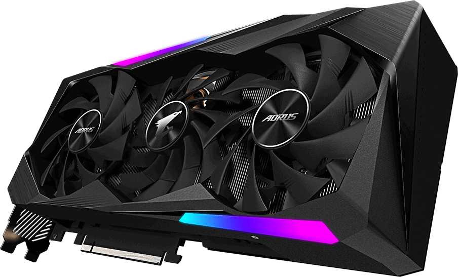 Видеокарта Gigabyte PCI-E 4.0 GV-N3070AORUS M-8GD 2.0 LHR NVIDIA GeForce RTX 3070 8192Mb 256 GDDR6 1845/14000 HDMIx3 DPx3 HDCP Ret — фото 3