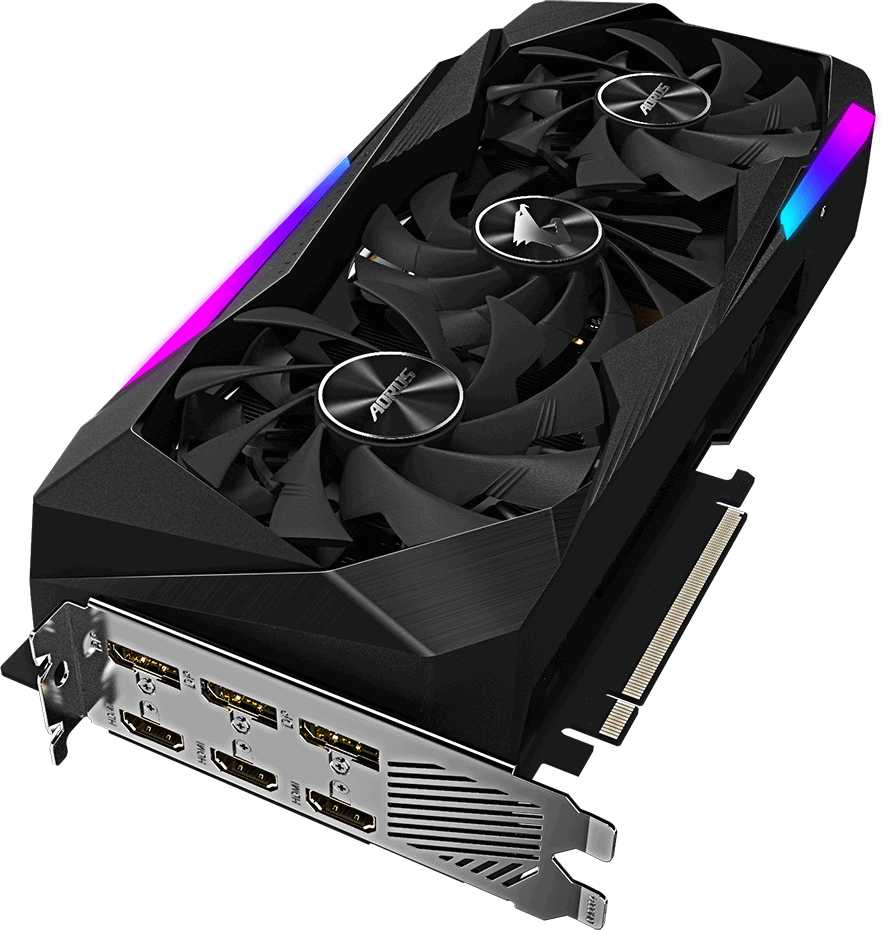 Видеокарта Gigabyte PCI-E 4.0 GV-N3070AORUS M-8GD 2.0 LHR NVIDIA GeForce RTX 3070 8192Mb 256 GDDR6 1845/14000 HDMIx3 DPx3 HDCP Ret — фото 4