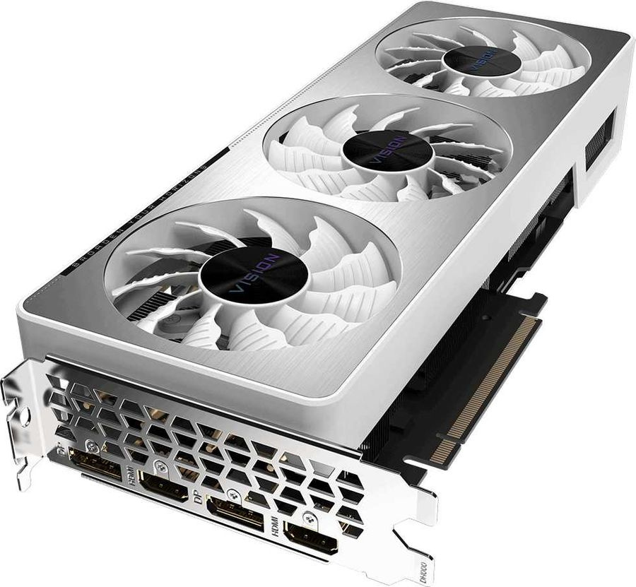 Видеокарта Gigabyte PCI-E 4.0 GV-N3070VISION OC-8GD 2.0 LHR NVIDIA GeForce RTX 3070 8192Mb 256 GDDR6 1815/14000 HDMIx2 DPx2 HDCP Ret — фото 3