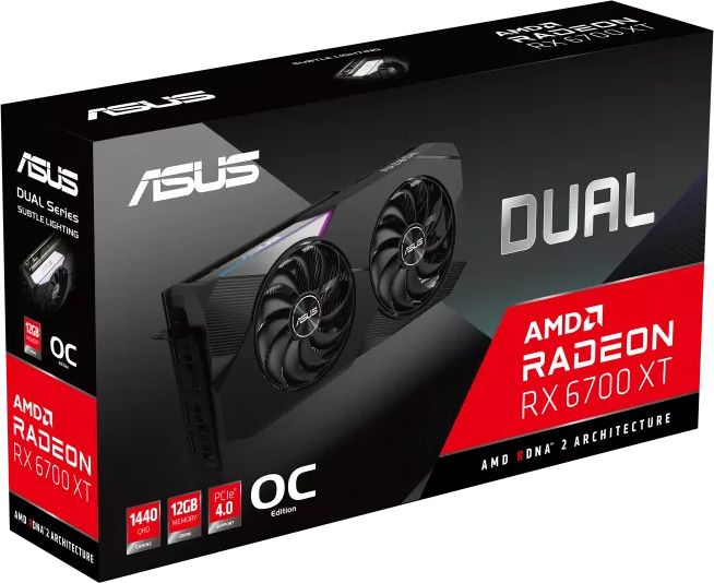Видеокарта Asus PCI-E 4.0 DUAL-RX6700XT-O12G AMD Radeon RX 6700XT 12288Mb 192 GDDR6 2474/16000 HDMIx1 DPx3 HDCP Ret — фото 8