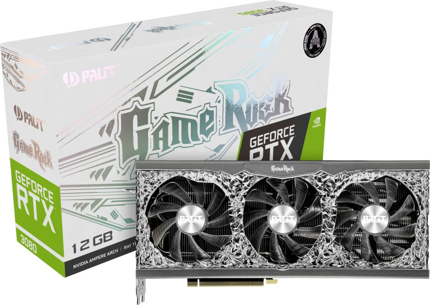 Видеокарта Palit PCI-E 4.0 PA-RTX3080 GAMEROCK 12G LHR NVIDIA GeForce RTX 3080 12288Mb 384 GDDR6X 1260/19000 HDMIx1 DPx3 HDCP Ret — фото 3