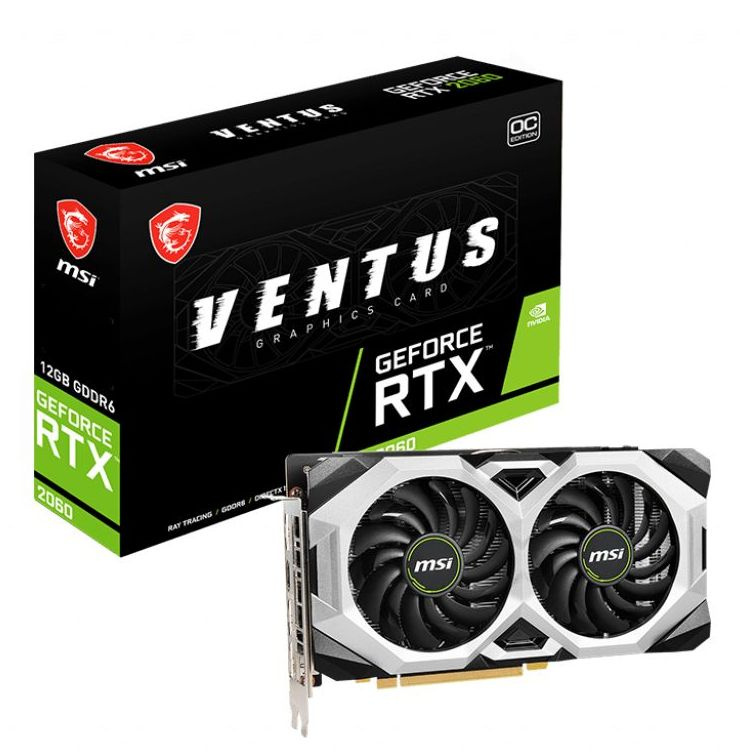 Видеокарта MSI PCI-E RTX 2060 VENTUS 12G OC NVIDIA GeForce RTX 2060 12288Mb 192 GDDR6 1680/14000 HDMIx1 DPx3 HDCP Ret — фото 5