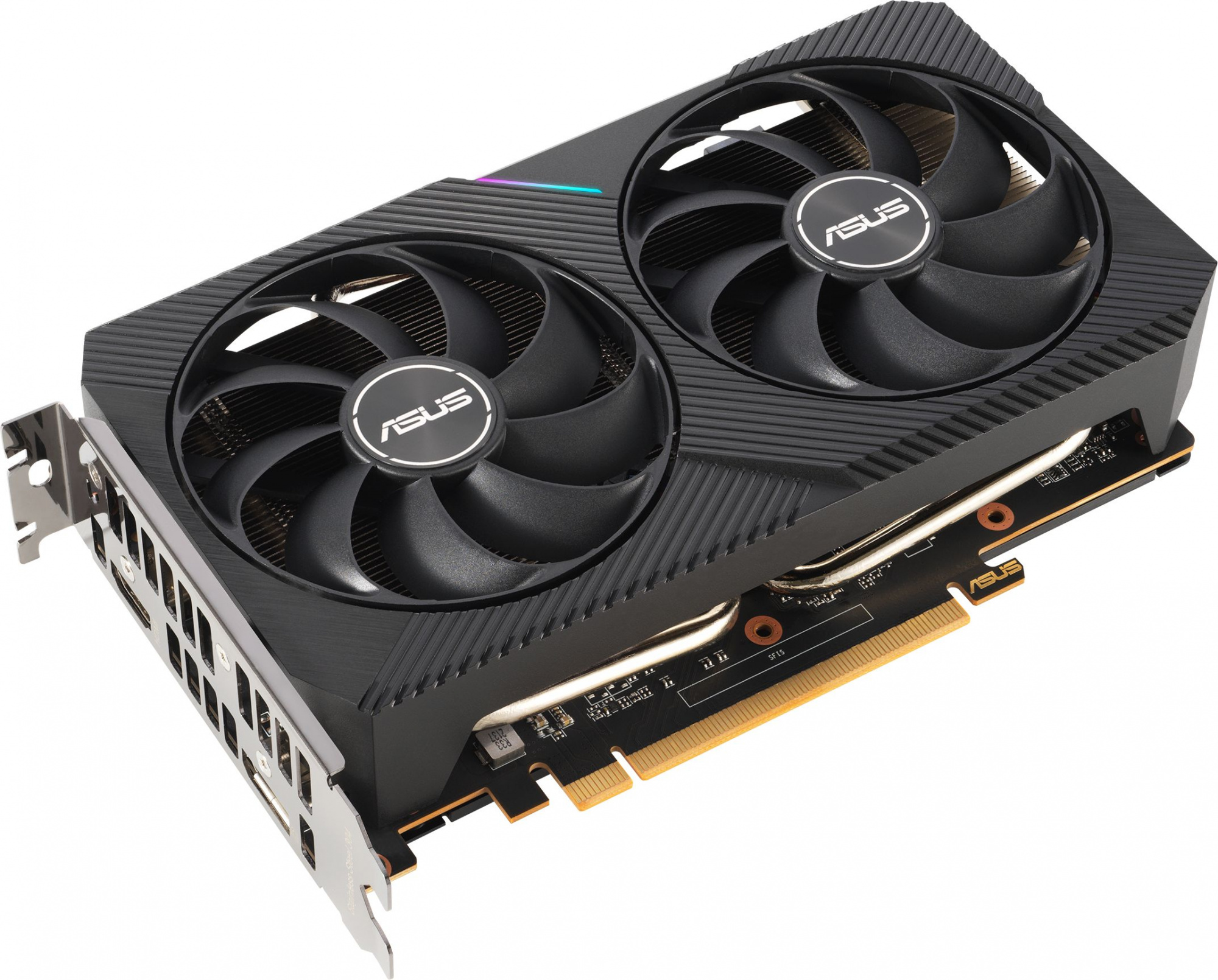 Видеокарта Asus PCI-E 4.0 DUAL-RX6500XT-O4G AMD Radeon RX 6500XT 4096Mb 64 GDDR6 2650/18000 HDMIx1 DPx1 HDCP Ret — фото 2