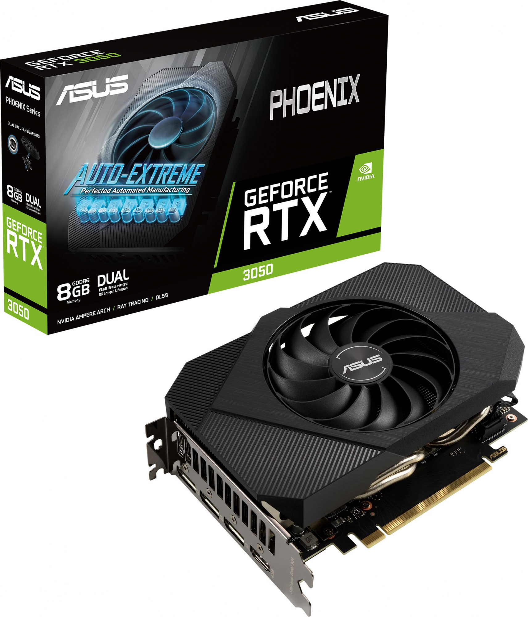 Видеокарта Asus PCI-E 4.0 PH-RTX3050-8G NVIDIA GeForce RTX 3050 8192Mb 128 GDDR6 1777/14000 HDMIx1 DPx3 HDCP Ret — фото 8