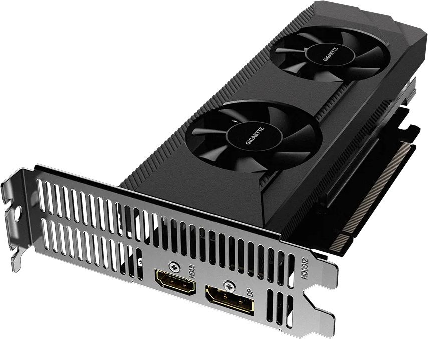 Видеокарта Gigabyte PCI-E 4.0 GV-R64D6-4GL AMD Radeon RX 6400 4096Mb 64 GDDR6 2039/16000 HDMIx1 DPx1 HDCP Ret low profile — фото 2