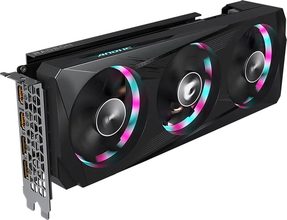 Видеокарта Gigabyte PCI-E 4.0 GV-R675XTAORUS E-12GD AMD Radeon RX 6750XT 12288Mb 192 GDDR6 2554/18000 HDMIx2 DPx2 HDCP Ret — фото 2