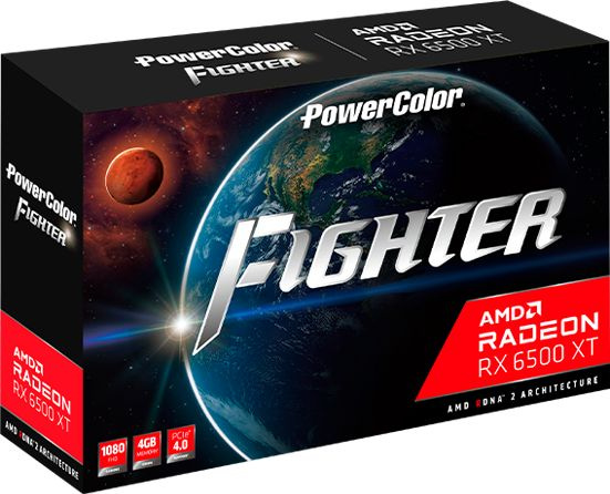 Видеокарта PowerColor PCI-E 4.0 AXRX 6500XT 4GBD6-DH/OC AMD Radeon RX 6500XT 4096Mb 64 GDDR6 2650/18000 HDMIx1 DPx1 HDCP Ret — фото 5