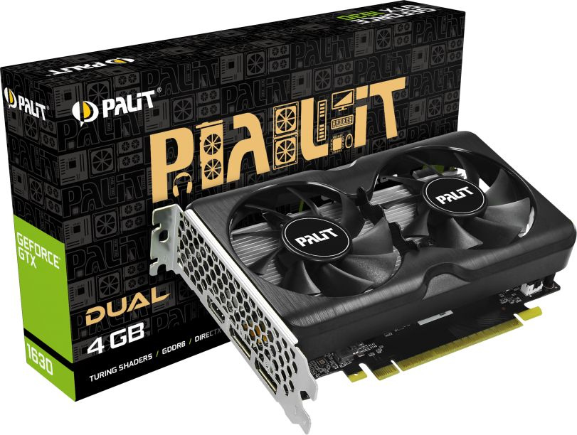 Видеокарта Palit PCI-E PA-GTX1630 DUAL 4G NVIDIA GeForce GTX 1630 4096Mb 64 GDDR6 1740/12000 HDMIx1 DPx2 HDCP Ret — фото 7