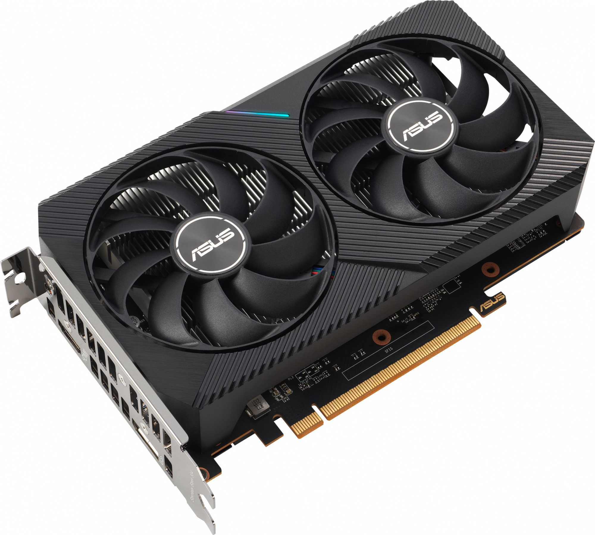 Видеокарта Asus PCI-E 4.0 DUAL-RX6400-4G AMD Radeon RX 6400 4096Mb 64 GDDR6 2039/16000 HDMIx1 DPx1 HDCP Ret — фото 2