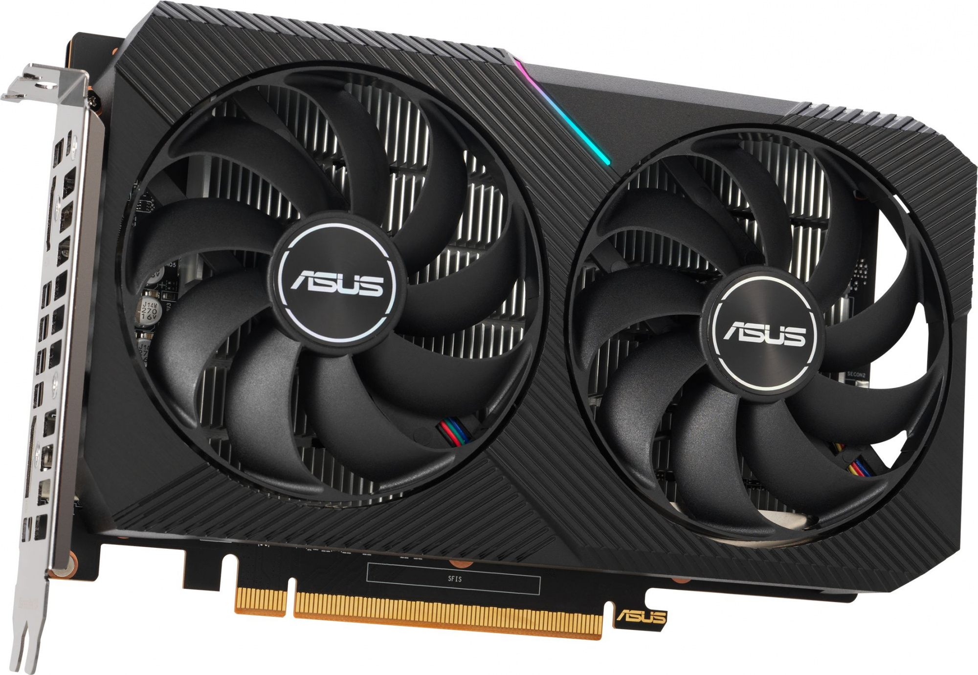 Видеокарта Asus PCI-E 4.0 DUAL-RX6400-4G AMD Radeon RX 6400 4096Mb 64 GDDR6 2039/16000 HDMIx1 DPx1 HDCP Ret — фото 8