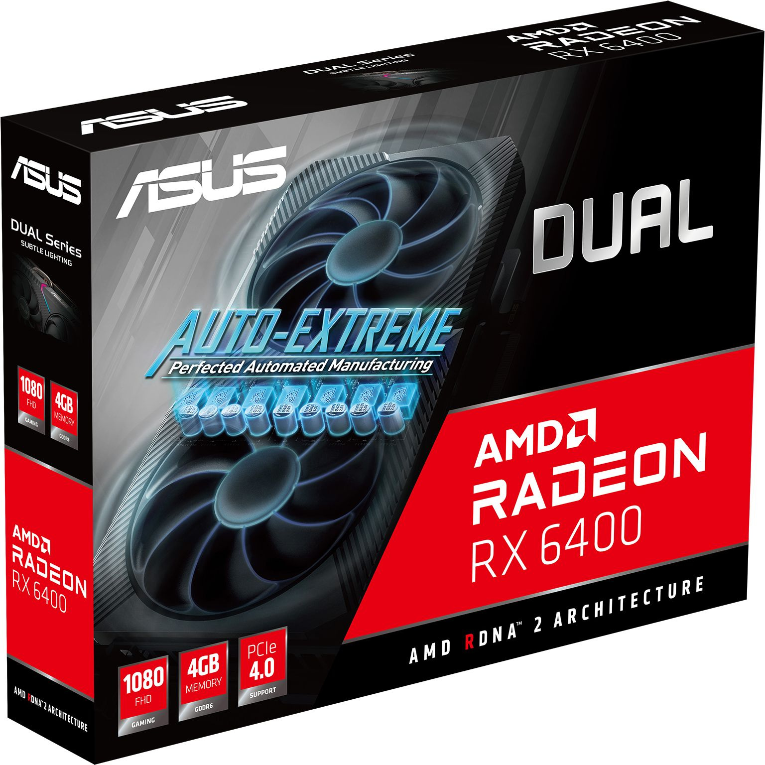 Видеокарта Asus PCI-E 4.0 DUAL-RX6400-4G AMD Radeon RX 6400 4096Mb 64 GDDR6 2039/16000 HDMIx1 DPx1 HDCP Ret — фото 10