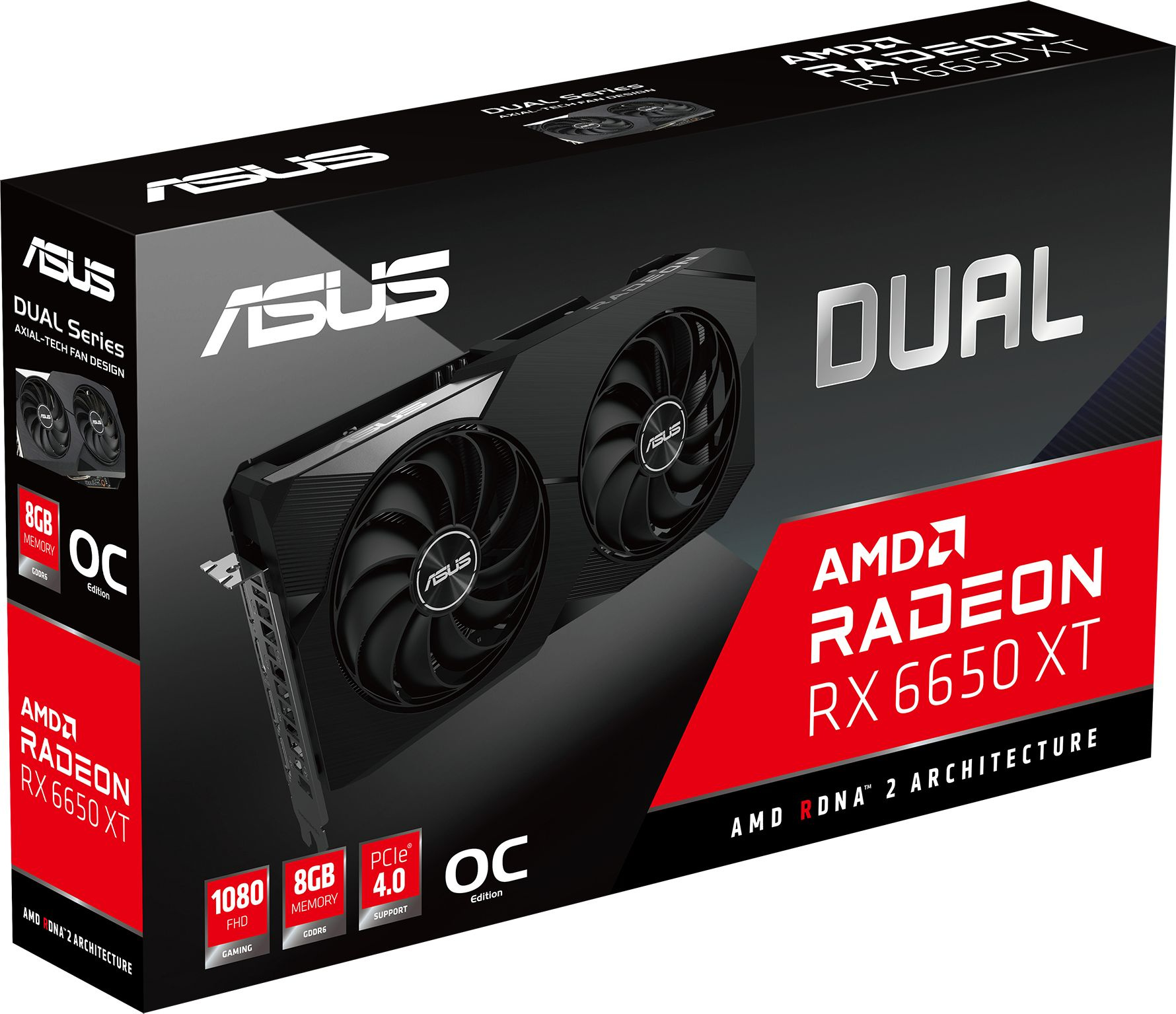 Видеокарта Asus PCI-E 4.0 DUAL-RX6650XT-O8G AMD Radeon RX 6650XT 8192Mb 128 GDDR6 2447/17500 HDMIx1 DPx3 HDCP Ret — фото 7
