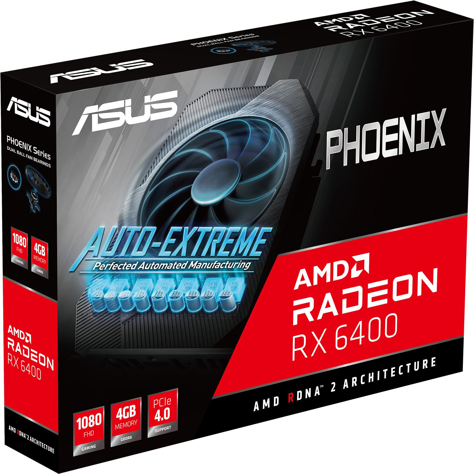 Видеокарта Asus PCI-E 4.0 PH-RX6400-4G AMD Radeon RX 6400 4096Mb 64 GDDR6 2039/16000 HDMIx1 DPx1 HDCP Ret — фото 8