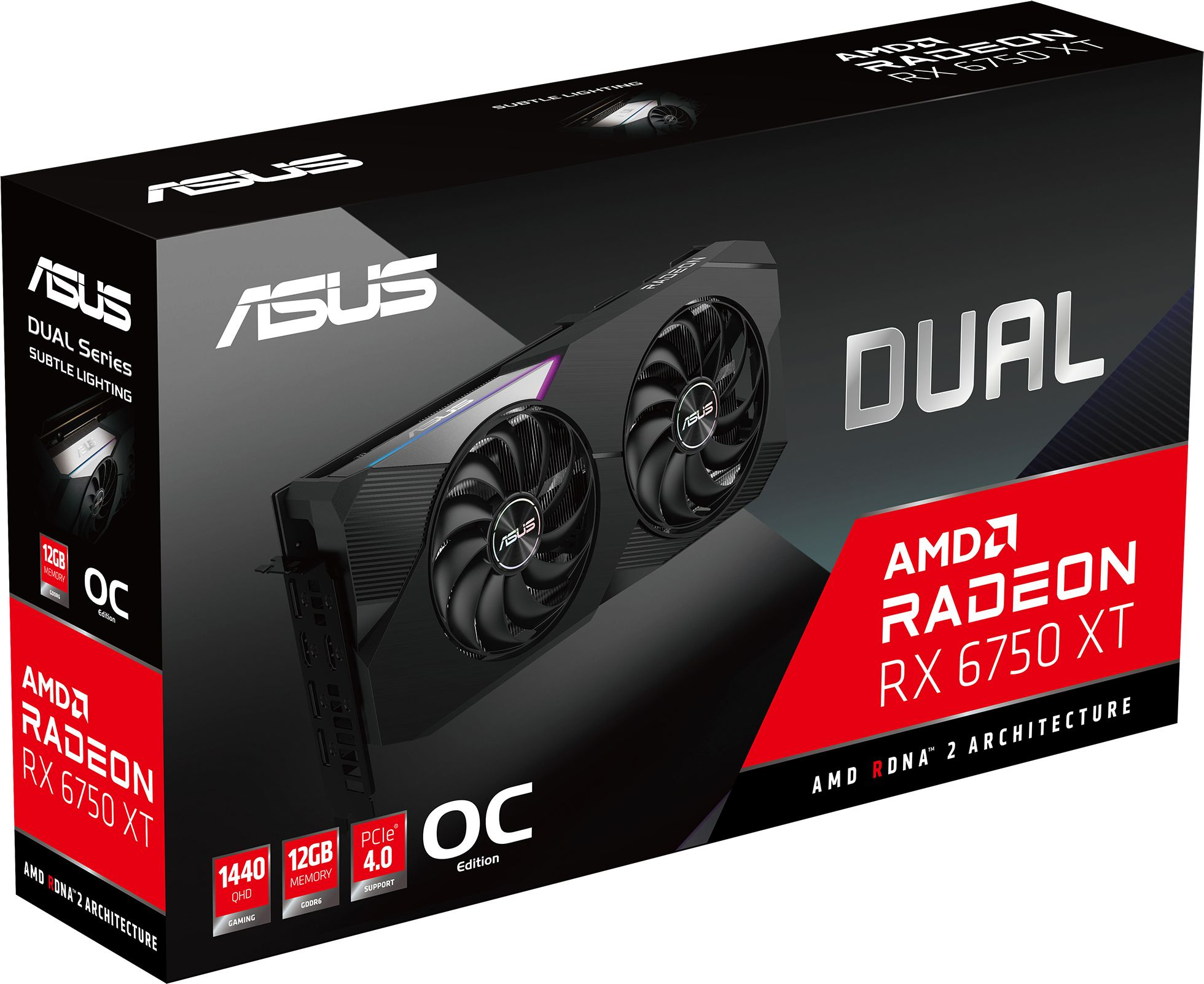 Видеокарта Asus PCI-E 4.0 DUAL-RX6750XT-O12G AMD Radeon RX 6750XT 12288Mb 192 GDDR6 2512/18000 HDMIx1 DPx3 HDCP Ret — фото 11