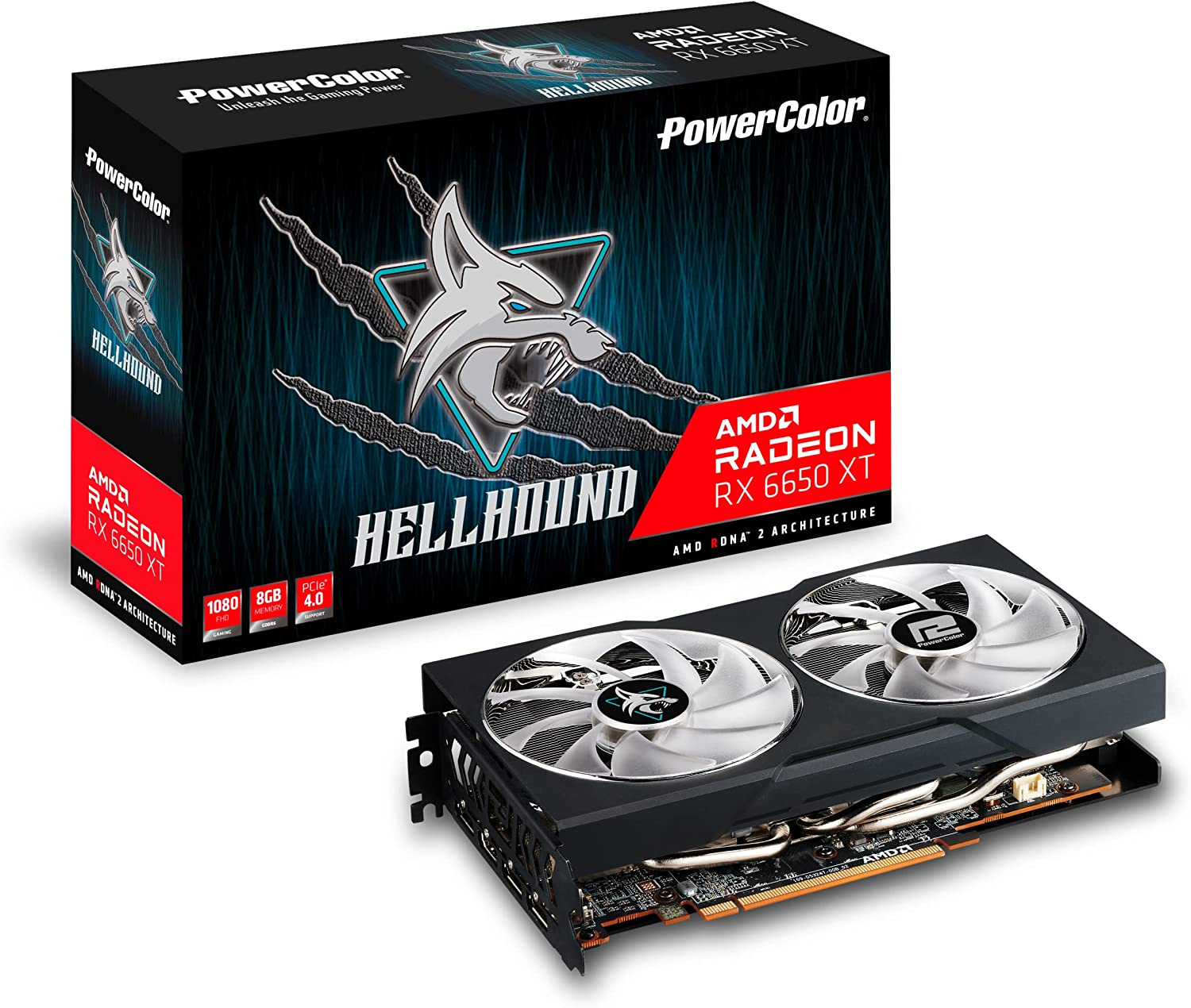 Видеокарта PowerColor PCI-E 4.0 AXRX 6650XT 8GBD6-3DHL/OC AMD Radeon RX 6650XT 8192Mb 128 GDDR6 2410/17500 HDMIx1 DPx3 HDCP Ret — фото 5