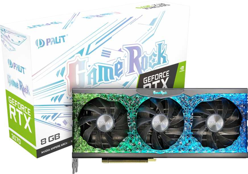 Видеокарта Palit PCI-E 4.0 PA-RTX3070 GAMEROCK 8G V1 LHR NVIDIA GeForce RTX 3070 8192Mb 256 GDDR6 1500/14000 HDMIx1 DPx3 HDCP Ret — фото 12