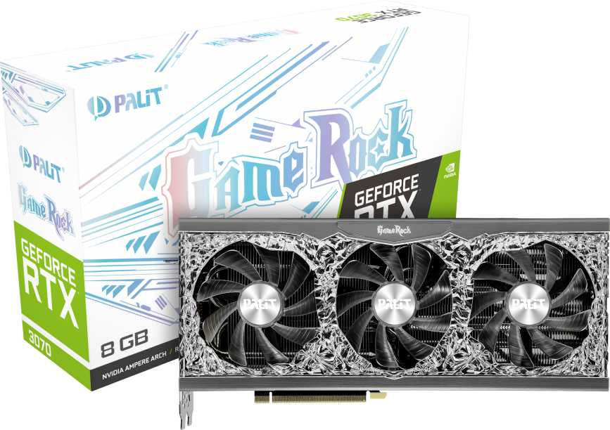 Видеокарта Palit PCI-E 4.0 PA-RTX3070 GAMEROCK 8G V1 LHR NVIDIA GeForce RTX 3070 8192Mb 256 GDDR6 1500/14000 HDMIx1 DPx3 HDCP Ret — фото 13
