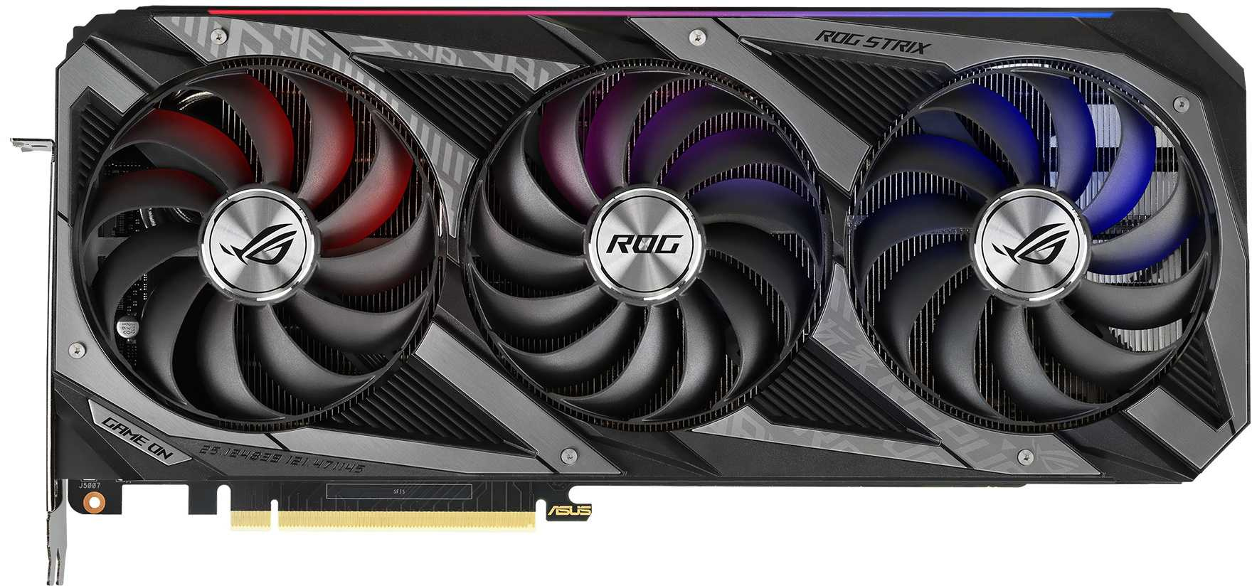 Видеокарта Asus PCI-E 4.0 ROG-STRIX-RTX3070TI-O8G-GAMING NVIDIA GeForce RTX 3070TI 8192Mb 256 GDDR6X 1845/19000 HDMIx2 DPx3 HDCP Ret