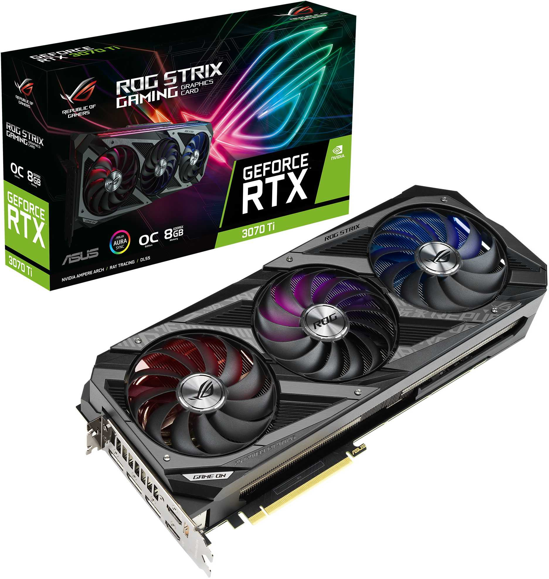 Видеокарта Asus PCI-E 4.0 ROG-STRIX-RTX3070TI-O8G-GAMING NVIDIA GeForce RTX 3070TI 8192Mb 256 GDDR6X 1845/19000 HDMIx2 DPx3 HDCP Ret — фото 10