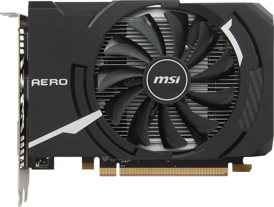 Видеокарта MSI PCI-E Radeon RX 550 AERO ITX 4G OC AMD Radeon RX 550 4096Mb 128 GDDR5 1203/6000 DVIx1 HDMIx1 DPx1 HDCP Ret — фото 3