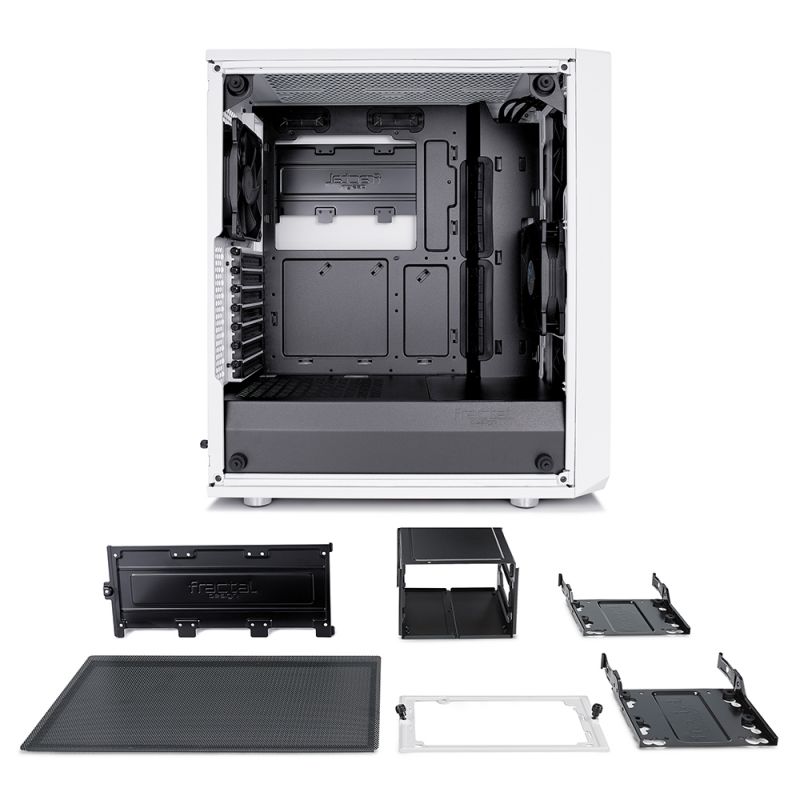 Корпус Fractal Design Meshify C TG белый без БП ATX 5x120mm 4x140mm 2xUSB3.0 audio bott PSU — фото 2