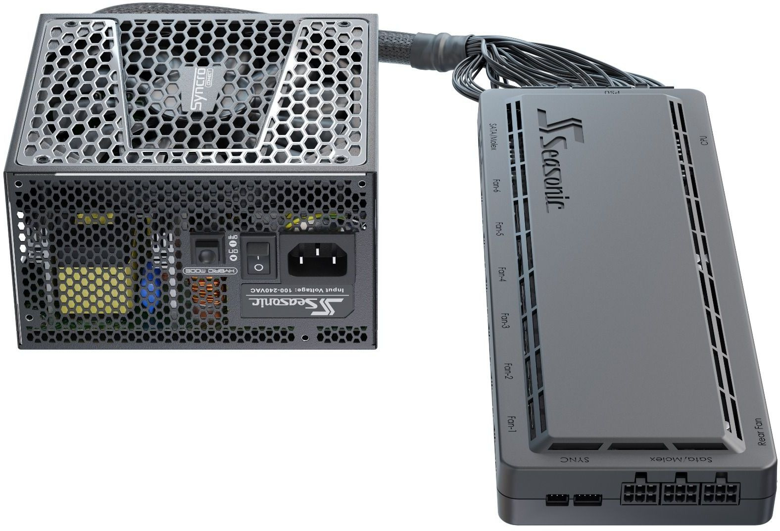 Корпус Seasonic CASE SYNCRO Q704 PLATINUM черный 850W ATX 4x120mm 7x140mm 2xUSB3.0 audio bott PSU