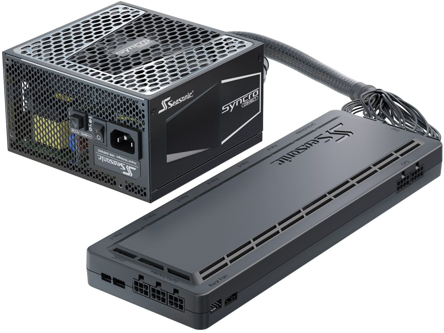 Корпус Seasonic CASE SYNCRO Q704 PLATINUM черный 850W ATX 4x120mm 7x140mm 2xUSB3.0 audio bott PSU — фото 2