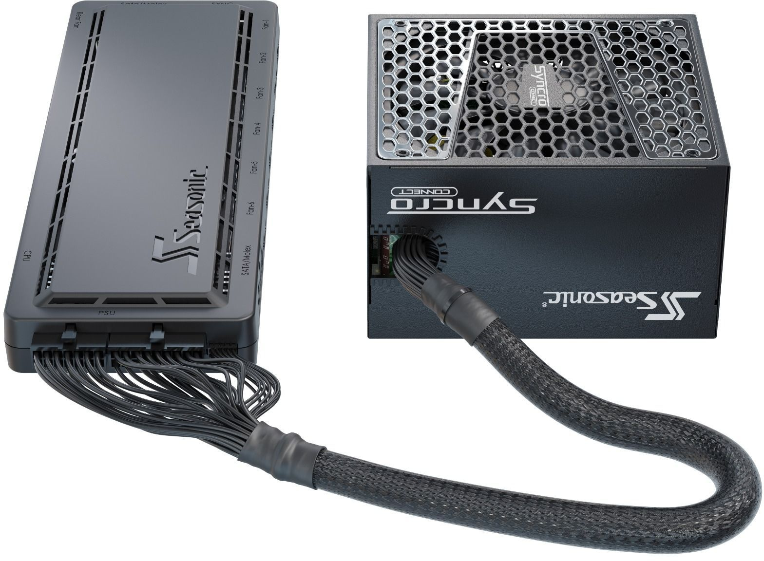 Корпус Seasonic CASE SYNCRO Q704 PLATINUM черный 850W ATX 4x120mm 7x140mm 2xUSB3.0 audio bott PSU — фото 3