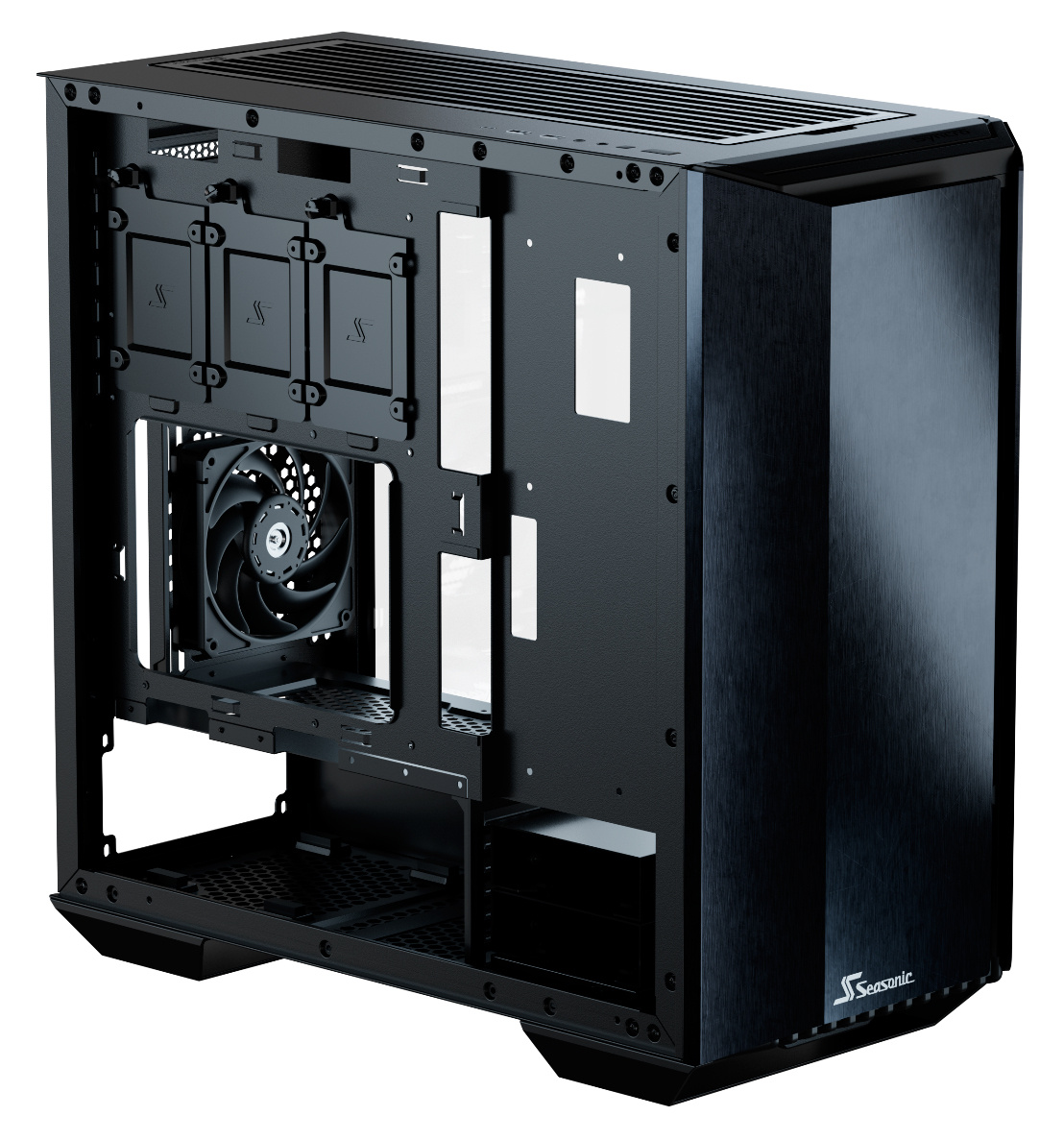 Корпус Seasonic CASE SYNCRO Q704 PLATINUM черный 850W ATX 4x120mm 7x140mm 2xUSB3.0 audio bott PSU — фото 11