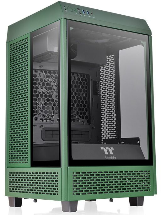 Корпус Thermaltake The Tower 100 Racing Green черный без БП miniITX 1x120mm 3x140mm 2xUSB3.0 audio bott PSU — фото 5