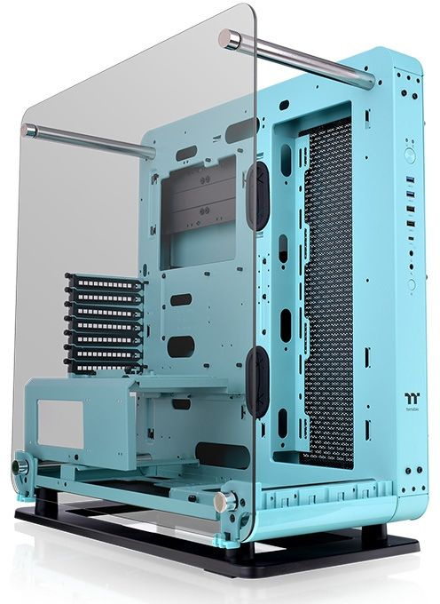 Корпус Thermaltake Core P6 TG Turquoise бирюзовый без БП ATX 10x120mm 6x140mm 2xUSB2.0 2xUSB3.0 audio bott PSU — фото 6