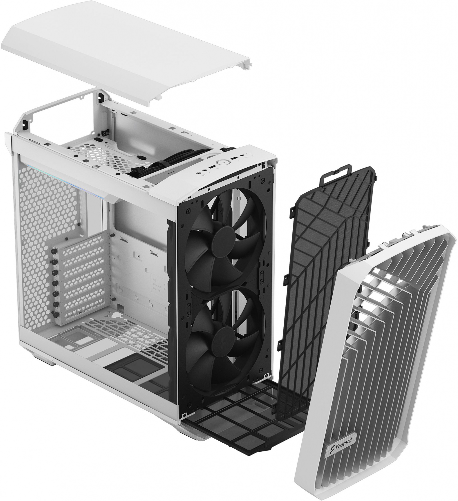 Корпус Fractal Design Torrent Compact TG Clear Tint белый без БП ATX 7x120mm 4x140mm 2x180mm 2xUSB3.0 audio — фото 21