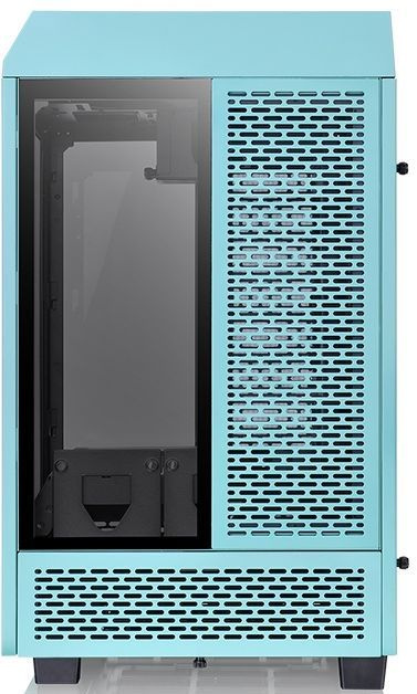 Корпус Thermaltake The Tower 100 Turquoise бирюзовый без БП miniITX 1x120mm 3x140mm 2xUSB3.0 audio bott PSU — фото 4