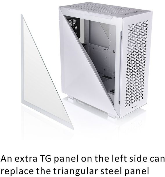 Корпус Thermaltake Divider 500 TG Air Snow белый без БП ATX 8x120mm 5x140mm 2xUSB3.0 audio bott PSU — фото 2