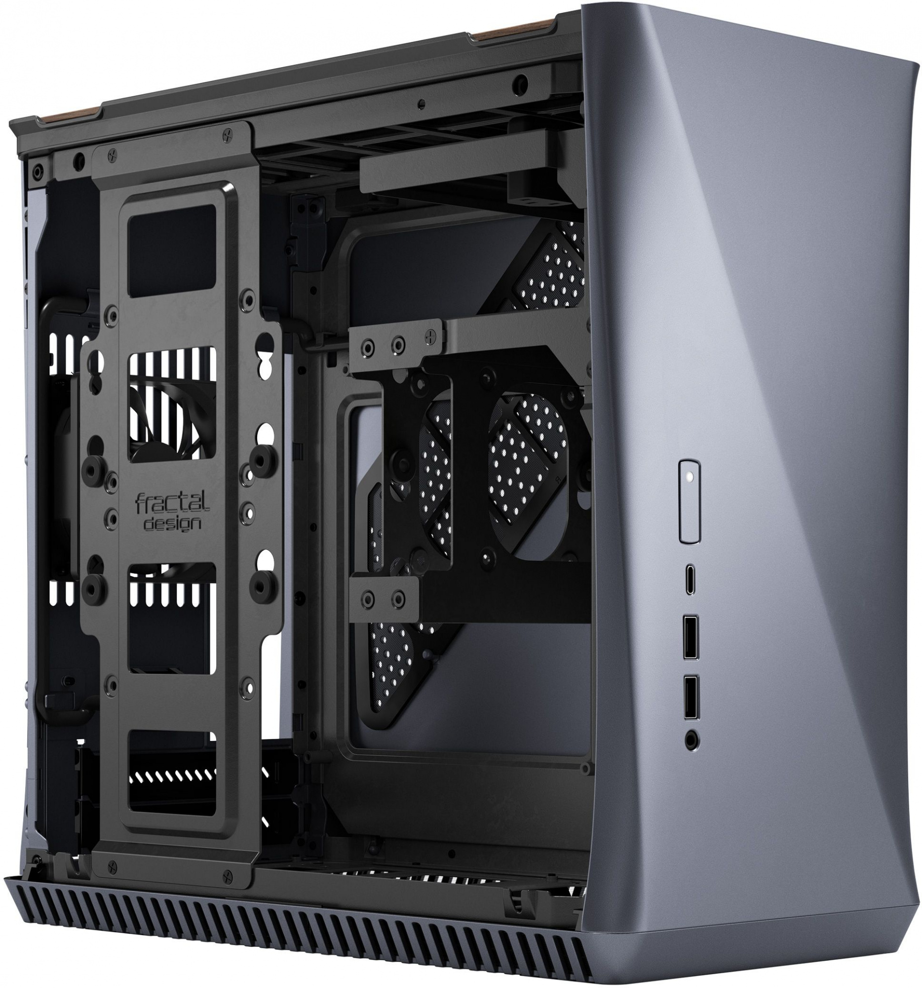 Корпус Fractal Design ERA ITX серый без БП miniITX 2x120mm 2x140mm 2xUSB3.0 audio — фото 14