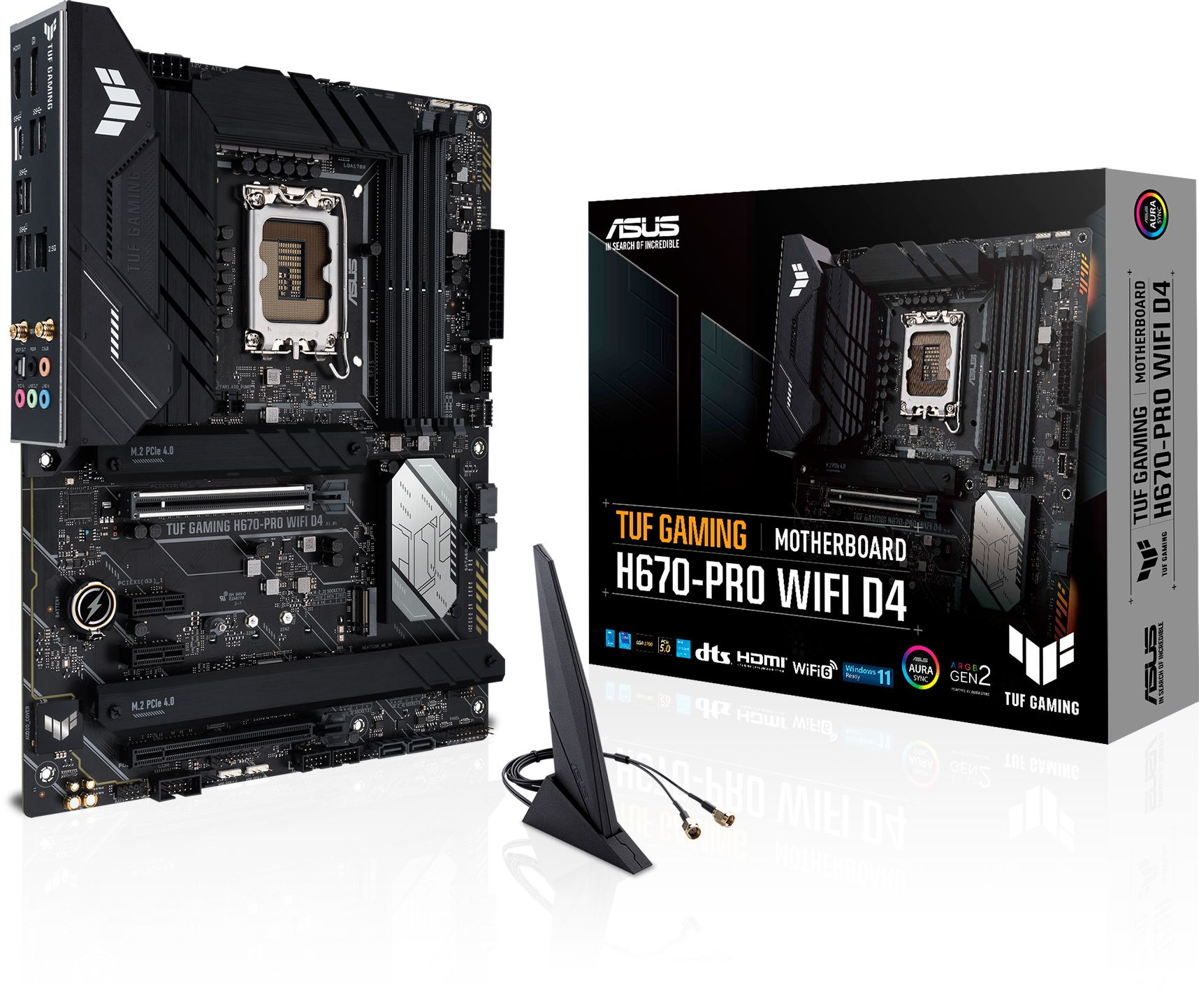 Материнская плата Asus TUF GAMING H670-PRO WIFI D4 Soc-1700 Intel H670 4xDDR4 ATX AC`97 8ch(7.1) 2.5Gg RAID+HDMI+DP — фото 6