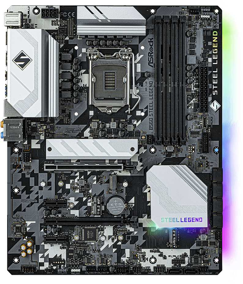 Материнская плата Asrock B560 STEEL LEGEND Soc-1200 Intel B560 4xDDR4 ATX AC`97 8ch(7.1) 2.5Gg+HDMI+DP — фото 2