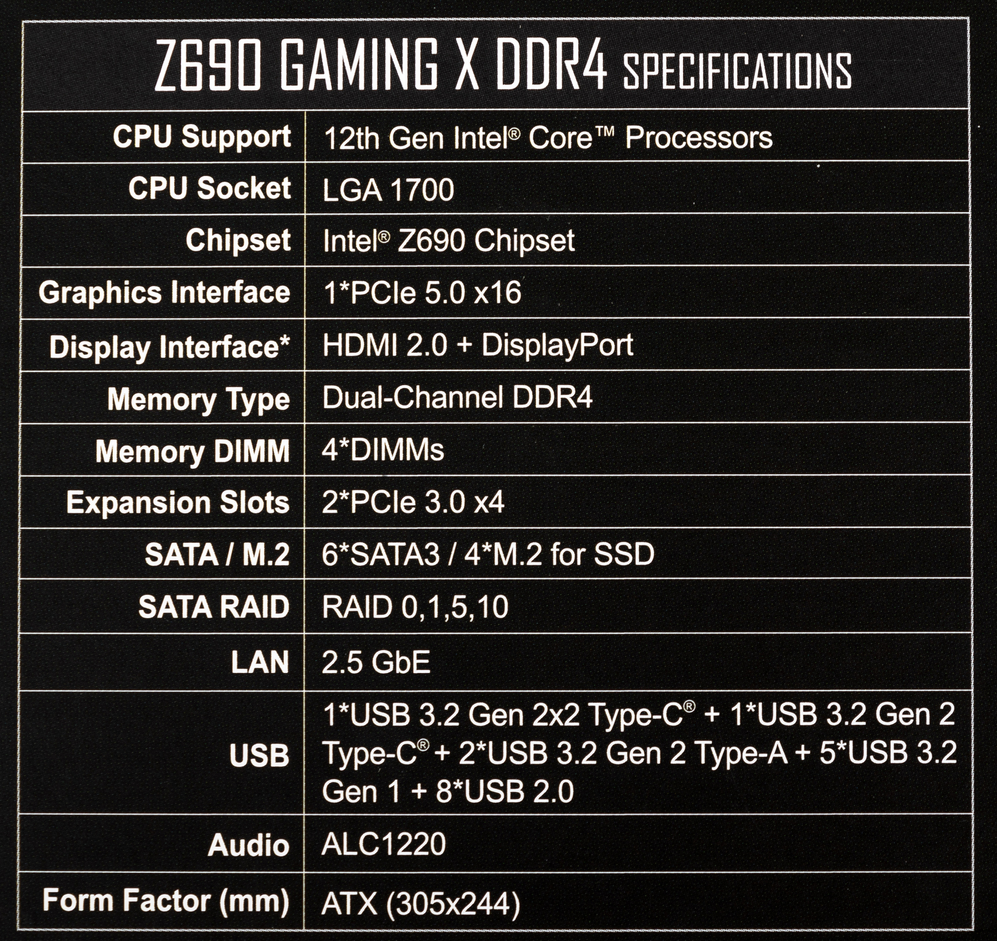 Материнская плата Gigabyte Z690 GAMING X DDR4 Soc-1700 Intel Z690 4xDDR4 ATX AC`97 8ch(7.1) 2.5Gg RAID+HDMI+DP — фото 22