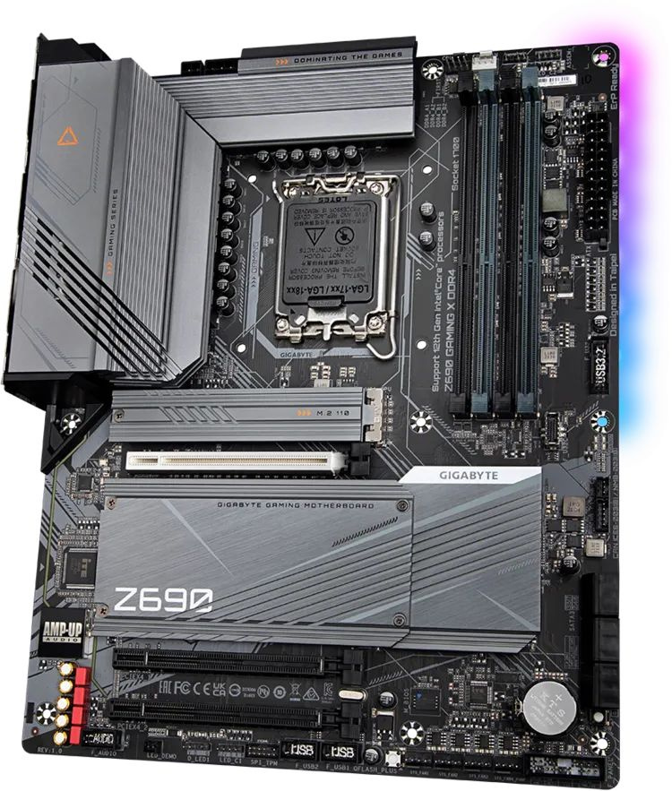 Материнская плата Gigabyte Z690 GAMING X DDR4 Soc-1700 Intel Z690 4xDDR4 ATX AC`97 8ch(7.1) 2.5Gg RAID+HDMI+DP — фото 4