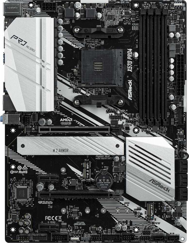 Материнская плата Asrock X570 PRO4 Soc-AM4 AMD X570 4xDDR4 ATX AC`97 8ch(7.1) GbLAN RAID+HDMI+DP — фото 5