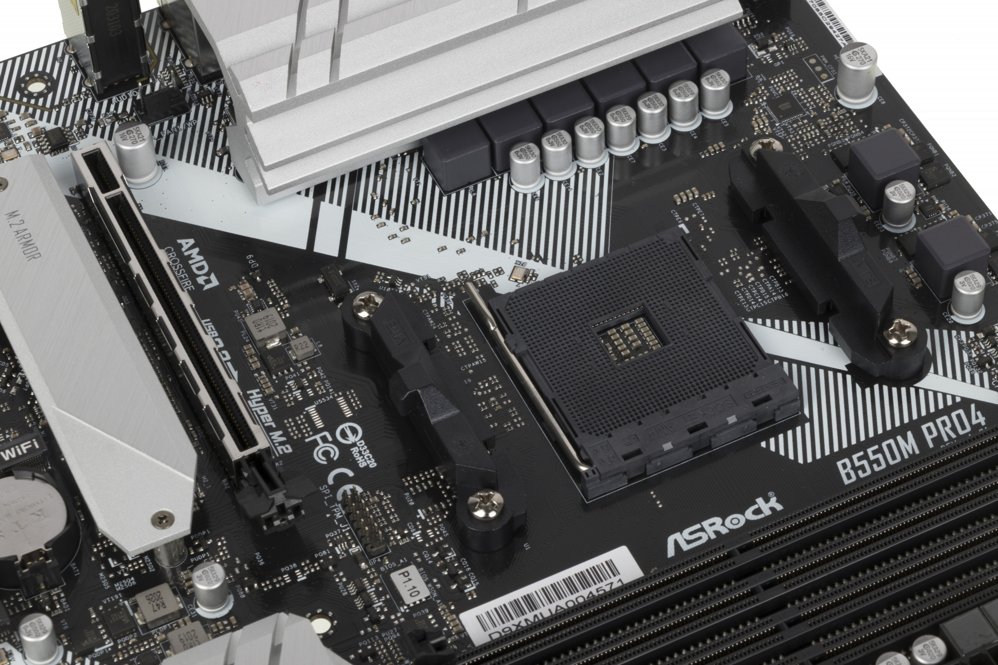 Материнская плата Asrock B550M PRO4 Soc-AM4 AMD B550 4xDDR4 mATX AC`97 8ch(7.1) GbLAN RAID+VGA+HDMI+DP — фото 5