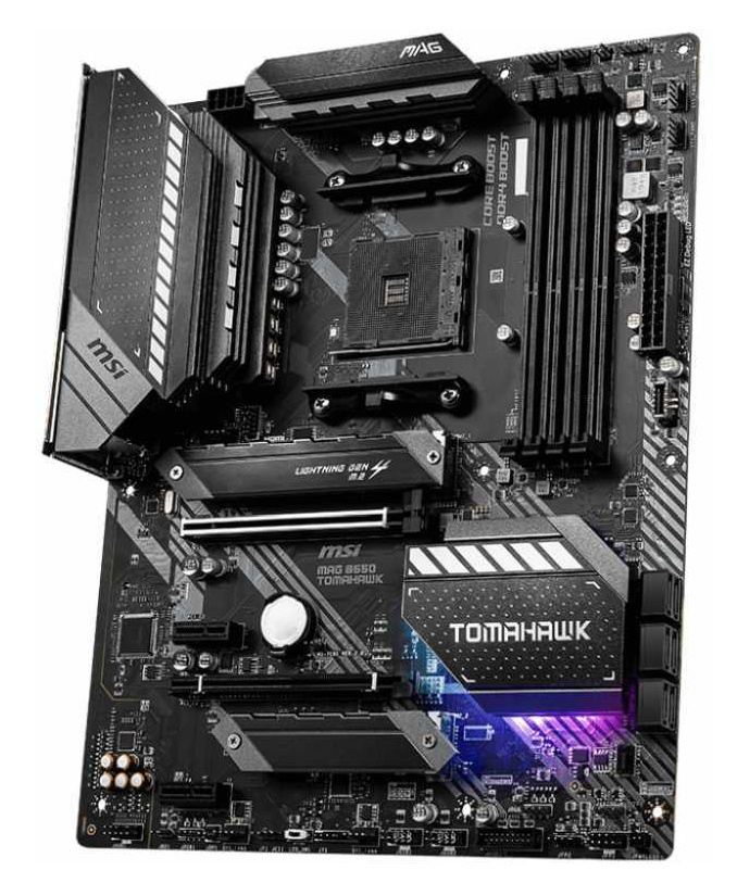 Материнская плата MSI MAG B550 TOMAHAWK Soc-AM4 AMD B550 4xDDR4 ATX AC`97 8ch(7.1) 1 x 2.5Gigabit + Gigabit Ethernet RAID+HDMI+DP — фото 2