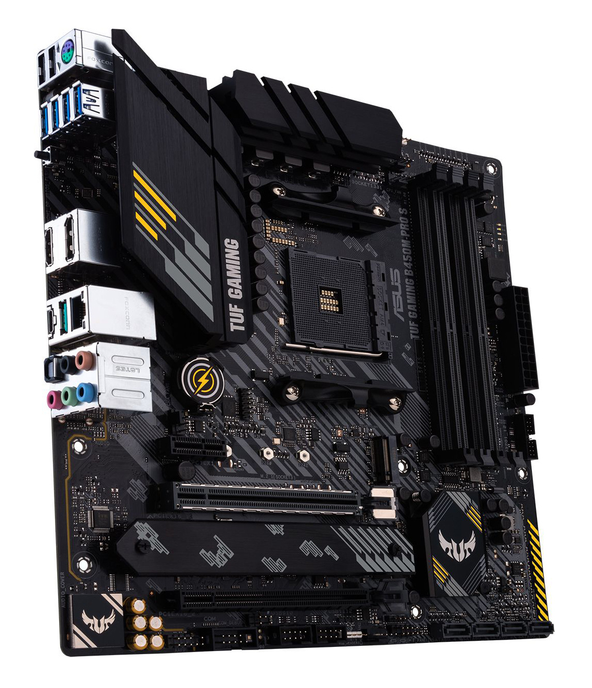 Материнская плата Asus TUF GAMING B450M-PRO S Soc-AM4 AMD B450 4xDDR4 mATX AC`97 8ch(7.1) 2.5Gg RAID+HDMI+DP — фото 4