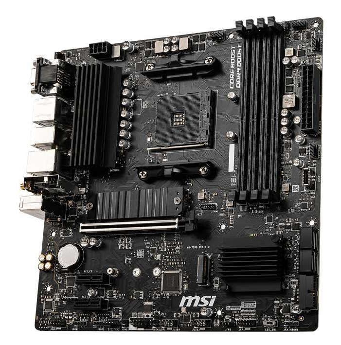 Материнская плата MSI B550M PRO-VDH WIFI Soc-AM4 AMD B550 4xDDR4 mATX AC`97 8ch(7.1) GbLAN RAID+HDMI+DP — фото 2