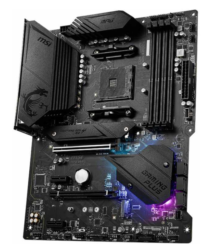 Материнская плата MSI MPG B550 GAMING PLUS Soc-AM4 AMD B550 4xDDR4 ATX AC`97 8ch(7.1) GbLAN RAID+HDMI+DP — фото 2