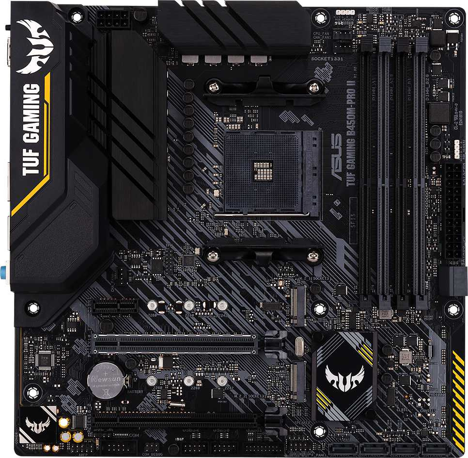 Материнская плата Asus TUF GAMING B450M-PRO II Soc-AM4 AMD B450 4xDDR4 mATX AC`97 8ch(7.1) GbLAN RAID+HDMI+DP — фото 3