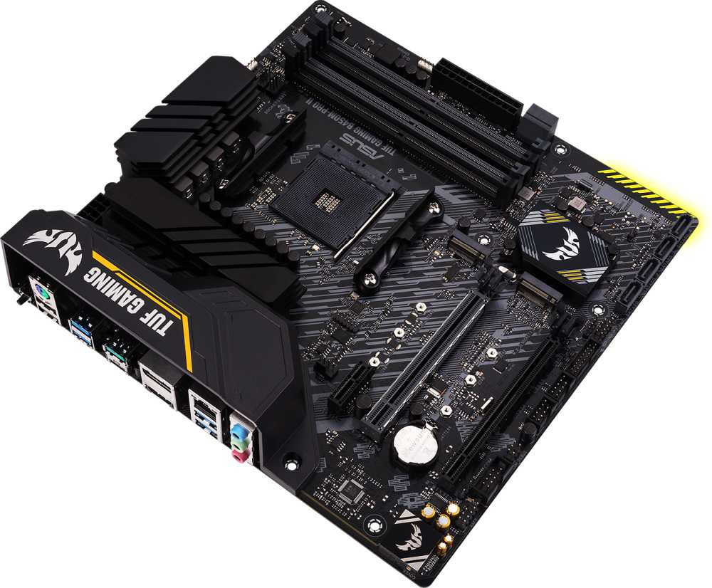 Материнская плата Asus TUF GAMING B450M-PRO II Soc-AM4 AMD B450 4xDDR4 mATX AC`97 8ch(7.1) GbLAN RAID+HDMI+DP — фото 2