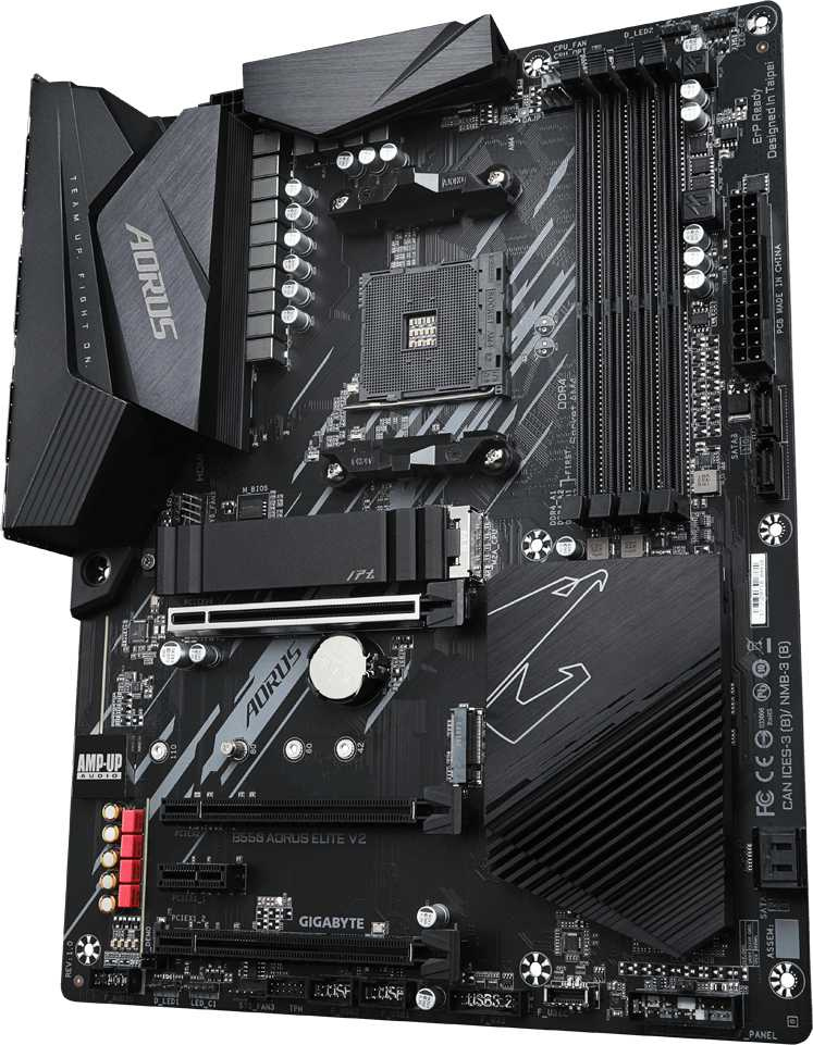Материнская плата Gigabyte B550 AORUS ELITE V2 Soc-AM4 AMD B550 4xDDR4 ATX AC`97 8ch(7.1) 2.5Gg RAID+HDMI+DP — фото 3