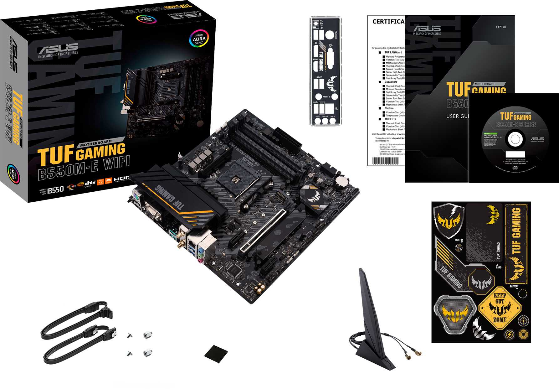 Материнская плата Asus TUF GAMING B550M-E WIFI Soc-AM4 AMD B550 4xDDR4 mATX AC`97 8ch(7.1) GbLAN RAID+VGA+HDMI+DP — фото 8